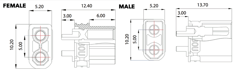 XT30U Technical Drawing